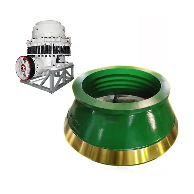 Cone crusher mantle and concave